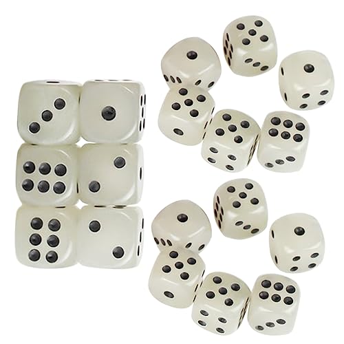 HONITANO 18 Stück für Lehre Und Erwachsene sechs einseitig Mathe groß Deck of Cards tischspiele Party Game partyspiel Table Games leuchtende Partyartikel Gaming-Zubehör Acryl von HONITANO