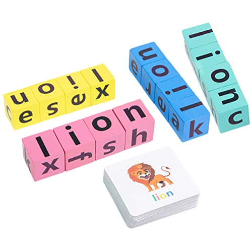 HONITANO 1Satz Alphabet Holzspielzeug Für Lernspielzeug Wortkarten Pädagogisches Alphabet Puzzle Kognitiven Fähigkeiten Und Hand Auge Koordination von HONITANO