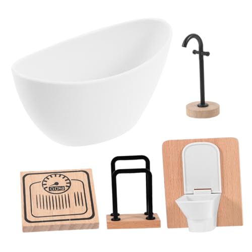 HONITANO 1Satz Badezimmermöbel Set für Puppenhäuser Teiliges Zubehör mit Toilette Badewanne Waschbecken und Mehr für Kreative Rollenspiele und Fotografie Robuste HONITANO 1Satz Badezimmermöbel Set für Puppenhäuser Teiliges Zubehör mit Toilette Badewanne Waschbecken und Mehr für Kreative Rollenspiele und Fotografie Robuste von HONITANO
