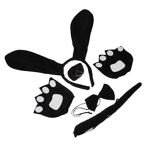 HONITANO 1Satz Cosplay Kostüm mit Stirnband Hundenase Fliege und Handschuhen für Perfektes Zubehör für Halloween und Kostümpartys Bequem HONITANO 1Satz Cosplay Kostüm mit Stirnband Hundenase Fliege und Handschuhen für Perfektes Zubehör für Halloween und Kostümpartys Bequem von HONITANO