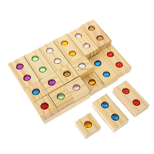 HONITANO 1Satz Edelstein Inlay Holzbausteine für Teiliges Stapelspielzeug Kreativität für Hand Augen Koordination und Farbenerkennung HONITANO 1Satz Edelstein Inlay Holzbausteine für Teiliges Stapelspielzeug Kreativität für Hand Augen Koordination und Farbenerkennung von HONITANO