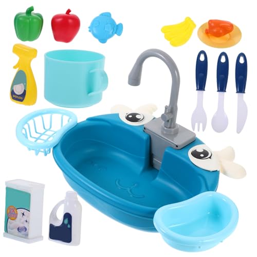 HONITANO 1Satz Küchenspielzeugset mit Fließendem Wasser Rollenspiel Waschbeckenspielzeug für Kleinkinder Interaktives mit Wasserzirkulationssystem Fördert Kreatives und Hygieneerziehung HONITANO 1Satz Küchenspielzeugset mit Fließendem Wasser Rollenspiel Waschbeckenspielzeug für Kleinkinder Interaktives mit Wasserzirkulationssystem Fördert Kreatives und Hygieneerziehung von HONITANO