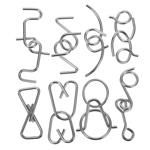 HONITANO 1Satz Metall Gehirn Puzzle Teaser Teiliges Interlock Rätselspielzeug für Erwachsene Fördert Logisches und Problemlösungsfähigkeiten Stabil und Langlebig HONITANO 1Satz Metall Gehirn Puzzle Teaser Teiliges Interlock Rätselspielzeug für Erwachsene Fördert Logisches und Problemlösungsfähigkeiten Stabil und Langlebig von HONITANO