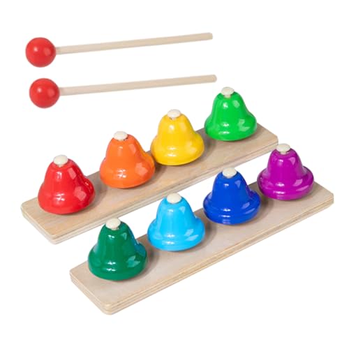 HONITANO 1Satz Metallhandglocken Percussion Instrument für Musikalisches Rhythmus und Gehör Geschenkidee für Jungen und Hochwertiges von HONITANO