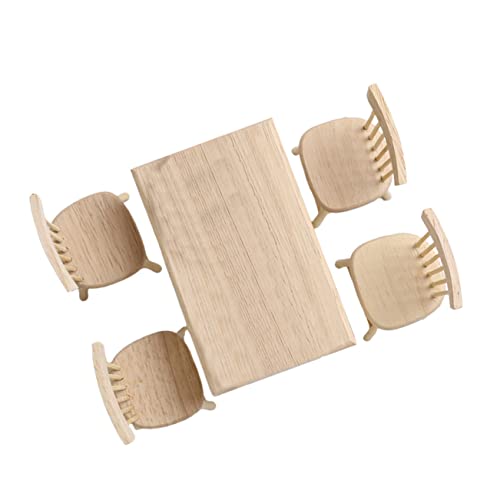 HONITANO 1Satz Puppenhaus und Stuhl Modelle DIY Mini Häuser und Fotorequisiten für Modellbau Enthusiasten von HONITANO