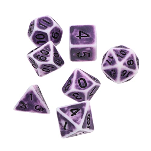 HONITANO 1Satz Retro Polyeder Würfelset für Brettspiele Multisided Dice Partyzubehör für Rollenspiele und Kreative Spielereien Langlebig und Tragbar Treffen von HONITANO