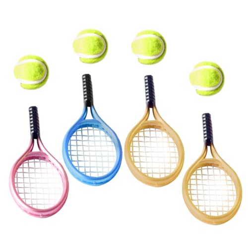 HONITANO 1Satz Tennisschläger Schlüsselanhänger mit Bällen Dekorative Mini Dekoration für Puppenhäuser und Fotografie Requisiten Leicht und Tragbar für Kreative HONITANO 1Satz Tennisschläger Schlüsselanhänger mit Bällen Dekorative Mini Dekoration für Puppenhäuser und Fotografie Requisiten Leicht und Tragbar für Kreative von HONITANO