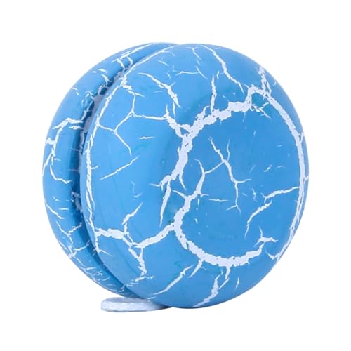 HONITANO 1stück Yoyo Spielzeug Für Mädchen Bunte Crack-Design Yoyo Kugel Spielzeug Für Jungen Und Mädchen Fördert Und Handgelenkserkennung Tragbar Und Langlebig Blau von HONITANO