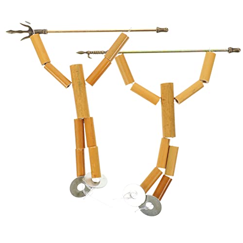 HONITANO 2 Bamboo Man Materialpaket Party Taschen lehrreich Handpuppen-Materialset Bastelzubehör selber Machen handgefertigter Puppenbausatz Puppenbauset DIY Kit Bambus von HONITANO