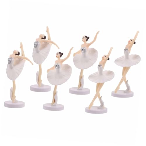 HONITANO 2 Sätze Ballerina Mädchen Figuren Dekoration für Mädchenzimmer Elegante Ballett Deko Traumhafte Puppenhaus Deko Bezaubernde Ballerina Geburtstag Raumdeko Romantische Tanzstudio von HONITANO