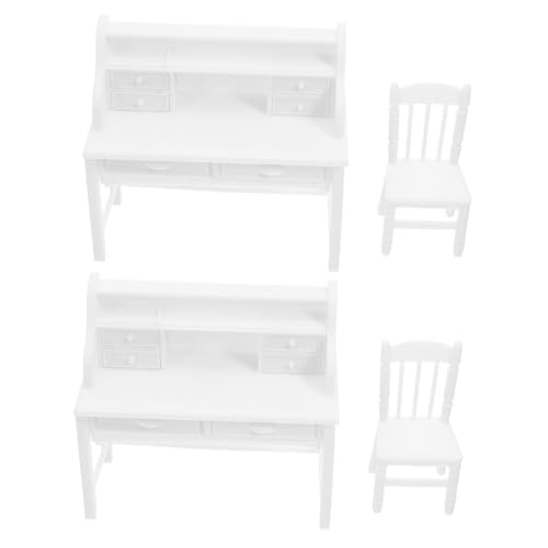 HONITANO 2 Sätze Miniatur Puppenhaus Schreibtisch Und Stuhl Mit Öffnbaren Schubladen Realistisches Möbel Für Kreatives Schulaktivitäten Und Familienspiele HONITANO 2 Sätze Miniatur Puppenhaus Schreibtisch Und Stuhl Mit Öffnbaren Schubladen Realistisches Möbel Für Kreatives Schulaktivitäten Und Familienspiele von HONITANO