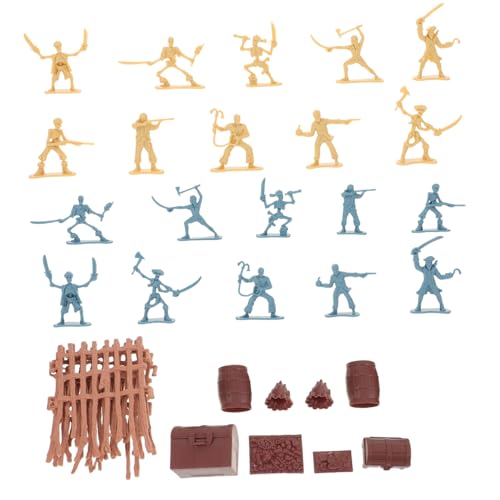 HONITANO 2 Sätze Piraten Soldaten Figuren aus Kunststoff Detailreiche Militärmodelle mit Zubehörteilen Robustes Piraten-actionspielset für Kreative Geburtstagsspiele und Fantasiespaß von HONITANO