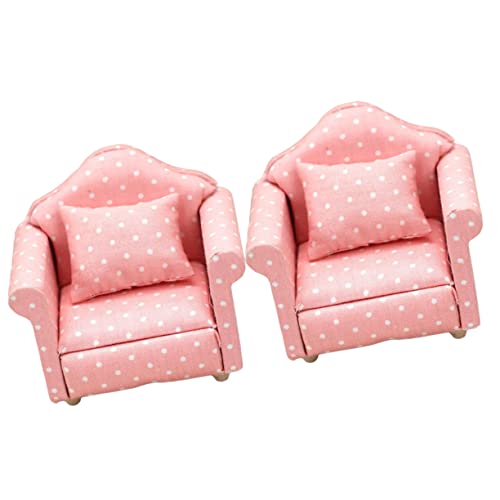 HONITANO 2 Sätze Puppenhaus Möbel Kleine Couch Dekoration für Mini Wohnzimmer Realistische Puppenhaus Couch Zubehör für Miniatur Szenen von HONITANO
