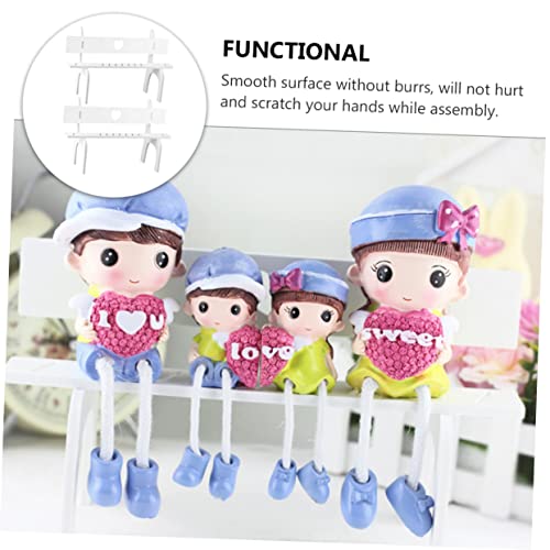 HONITANO 2 Sätze Puppenhocker Weiß DIY Montage Kleine Sitzmöbel für Puppen Wohnzimmer Dekoration Foto Requisiten Zubehör von HONITANO