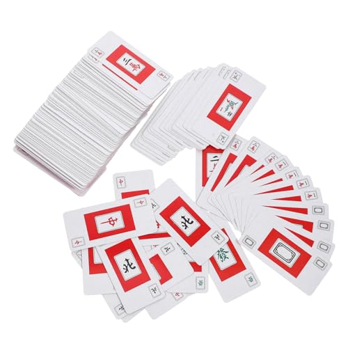 HONITANO 2 Sätze Tragbares Mahjong Spielkarten aus Robustem Material Leicht und Kompakt für Camping Reisen und Spieleabende mit Freunden Fördert Logisches und Hand Auge Koordination von HONITANO