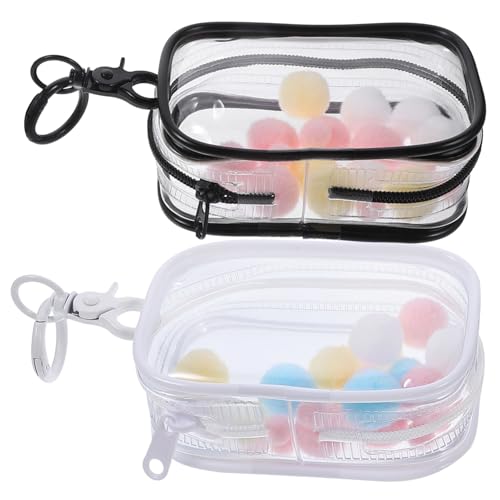 HONITANO 2 Sätze Transparente Mini Figur Display Tasche mit Schlüsselanhänger Hochtransparent Staubgeschützt Kompakt zur Aufbewahrung und Präsentation von Sammelfiguren und Blindboxen von HONITANO