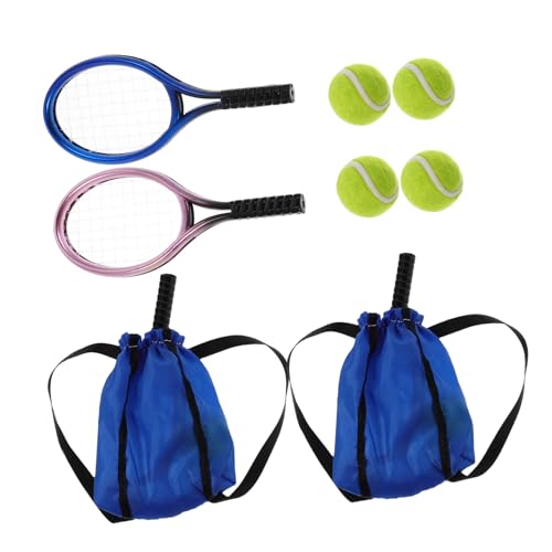 HONITANO 2 Satz Mini Tennisrackets mit Ball für Puppenhaus Deko Realistische Miniatur Sport-Accessoires aus Leicht und Robust für DIY Dollhouse Sport-szenen und Kinderspielzeug HONITANO 2 Satz Mini Tennisrackets mit Ball für Puppenhaus Deko Realistische Miniatur Sport-Accessoires aus Leicht und Robust für DIY Dollhouse Sport-szenen und Kinderspielzeug von HONITANO