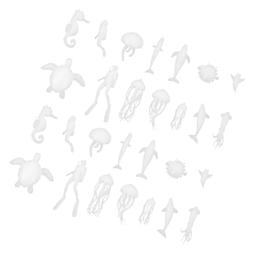 HONITANO 2 Sets Mikroskopische Meerestiere Bastelzubehör Epoxidguss Füllstoffe Mit Meeresmotiven Epoxidguss Mini Meerestiere Epoxidguss Zubehör Mini Meerestierfiguren Kunststoff von HONITANO