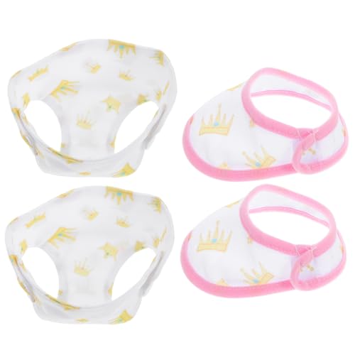 HONITANO 18 Zoll Puppenunterwäsche Lätzchen 2 Sets Mädchen Puppenkleidung Zubehör Komplettes Outfit Weicher Bequemer Stoff von HONITANO