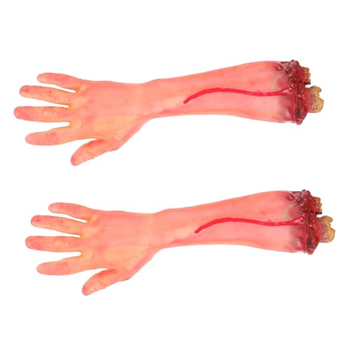 HONITANO 2 Stck. Teiliges Halloween mit Realistischen Gruseligen Abgetrennten Händen aus Robustem Material Lebensecht und Langlebig für Schaurige Dekorationen und Gruselige Partys HONITANO 2 Stck. Teiliges Halloween mit Realistischen Gruseligen Abgetrennten Händen aus Robustem Material Lebensecht und Langlebig für Schaurige Dekorationen und Gruselige Partys von HONITANO
