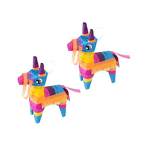 HONITANO 2stücke Bunte Esel Dekoration Piñata Für Geburtstagsfeiern Mexikanische Fiesta Und Kindergeburtstage Einfach Zu Befüllen Mit Süßigkeiten Und Spielzeug HONITANO 2stücke Bunte Esel Dekoration Piñata Für Geburtstagsfeiern Mexikanische Fiesta Und Kindergeburtstage Einfach Zu Befüllen Mit Süßigkeiten Und Spielzeug von HONITANO