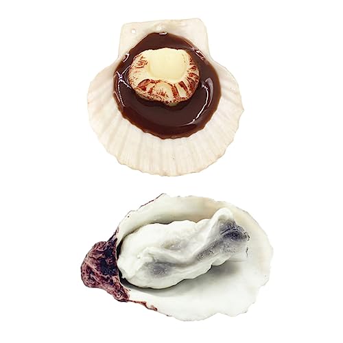 HONITANO 2 Stück Austern-jakobs-Modell Gefälschtes Frisches Austernmodell Plastikmuschel Desktop-Food-dekore Künstliche Frische Austernmodelle Gefälschte Lebensmittelmodelle PVC HONITANO 2 Stück Austern-jakobs-Modell Gefälschtes Frisches Austernmodell Plastikmuschel Desktop-Food-dekore Künstliche Frische Austernmodelle Gefälschte Lebensmittelmodelle PVC von HONITANO