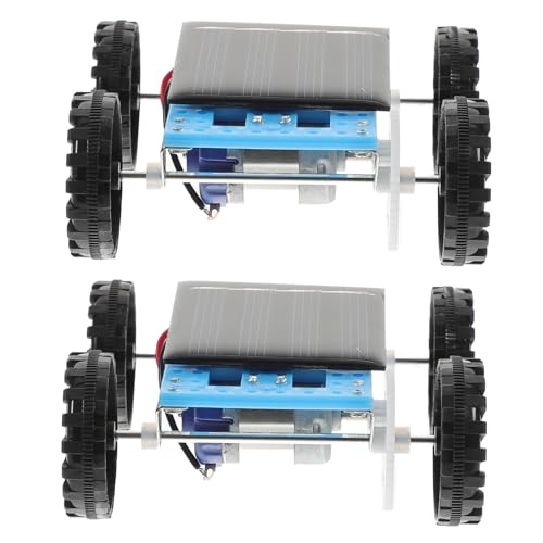 HONITANO 2 Stück DIY Solar Car experimente Experiment Kinderphysik DIY aufklärung experimente für Kinderexperiment DIY-Auto Montage Solarauto Black von HONITANO