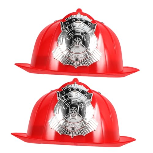 HONITANO 2 Stück Feuerwehrhelm aus Robustem Kunststoff Leicht und Bequem Feuerwehrmann Kostüm Zubehör für Jungen und Mädchen für Fasching Rollenspiel und Party Mitgebsel HONITANO 2 Stück Feuerwehrhelm aus Robustem Kunststoff Leicht und Bequem Feuerwehrmann Kostüm Zubehör für Jungen und Mädchen für Fasching Rollenspiel und Party Mitgebsel von HONITANO