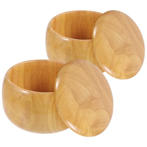 HONITANO 2 Stück Go-Glas aus massivem Holz Schach Erwachsene Lagerung gehen kann professionelle Go-Bowl Bowlen gehen Lagerbehälter Vorratsbehälter Aufbewahrungsbehälter von HONITANO