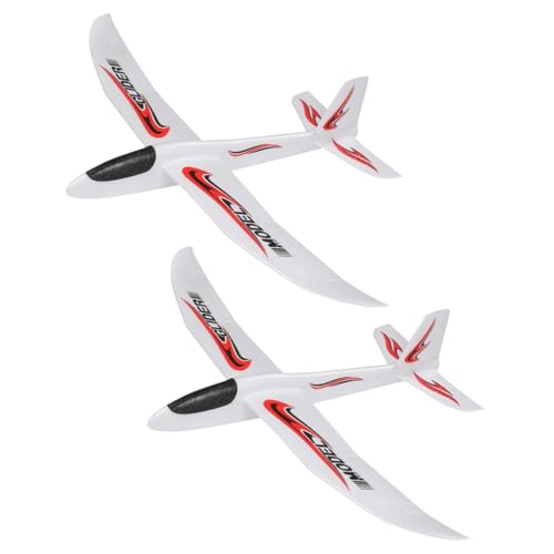 HONITANO 2 Stück Große Schaumstoff Wurfgleiter Flugzeug für Teiliges mit Aufklebern Kreatives Outdoor Fluggerät Beobachtung und Praktischen Fähigkeiten von HONITANO