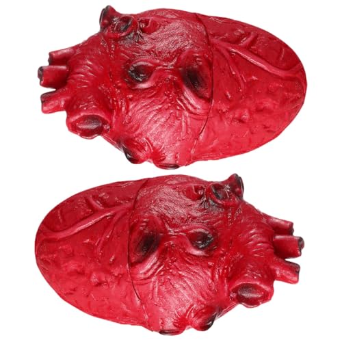 HONITANO 2 Stück Gruseliges Halloween Deko Fake Heart Herz Requisiten Blutige Spukhaus Atmosphäre für Party Tischdekoration und Halloween Horror Spaß HONITANO 2 Stück Gruseliges Halloween Deko Fake Heart Herz Requisiten Blutige Spukhaus Atmosphäre für Party Tischdekoration und Halloween Horror Spaß von HONITANO