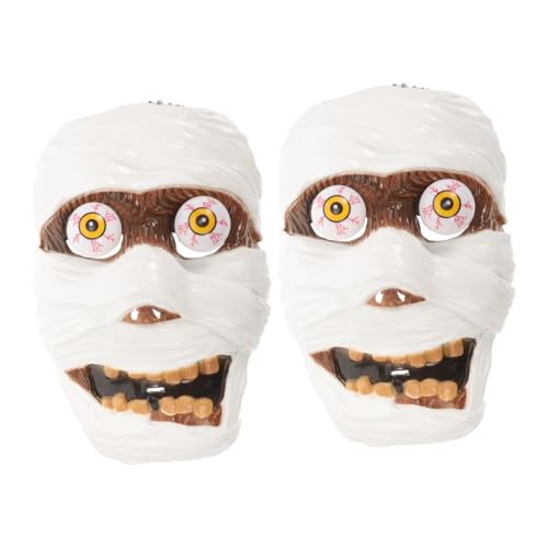 HONITANO 2 Stück Halloween Gruselige Maske aus Sicherem Detailreiche Horror Gesichtsmaske für Kostüm und Maskerade Partys für Halloween Cosplay und Themenfeiern von HONITANO