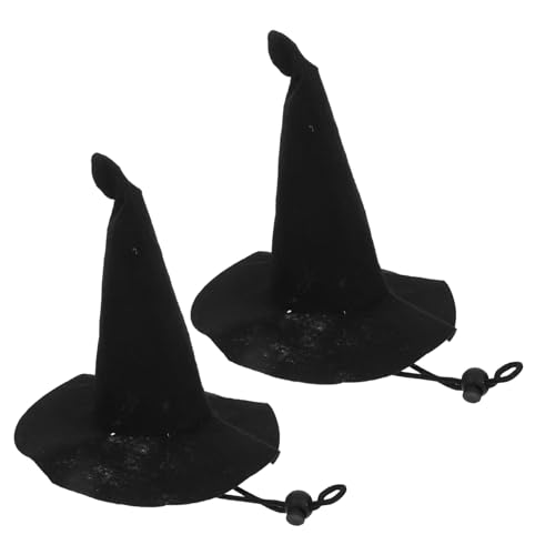 HONITANO 2 Stück Halloween-Hexenhut Hexen-Partyhut Zaubererhut für Hexenhut Requisiten Halloween-Hüte Halloween-Mini-Hut Puppenhut basteln Hexenhut-Modell Vlies Black HONITANO 2 Stück Halloween-Hexenhut Hexen-Partyhut Zaubererhut für Hexenhut Requisiten Halloween-Hüte Halloween-Mini-Hut Puppenhut basteln Hexenhut-Modell Vlies Black von HONITANO