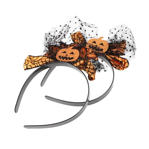 HONITANO 2 Stück Halloween Kürbis Stirnbänder mit Schleife Mesh Haaraccessoires für Damen und Mädchen Dekorative Halloween Haarschmuck Kopfbedeckung für Party und Kostüm HONITANO 2 Stück Halloween Kürbis Stirnbänder mit Schleife Mesh Haaraccessoires für Damen und Mädchen Dekorative Halloween Haarschmuck Kopfbedeckung für Party und Kostüm von HONITANO