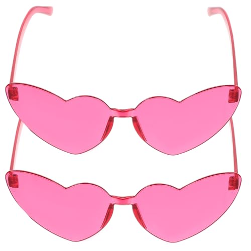 HONITANO 2 Stück Herzförmige Randlose Sonnenbrille Dekorative Frameless Eyewear für Partys Cosplay und Alltag Trendige Damen und Herrenbrille aus Langlebigem PC Material HONITANO 2 Stück Herzförmige Randlose Sonnenbrille Dekorative Frameless Eyewear für Partys Cosplay und Alltag Trendige Damen und Herrenbrille aus Langlebigem PC Material von HONITANO