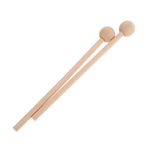 HONITANO 2 Stück Holzschlägel für Sichere Orff Percussion Mallets Langlebige Holzkonstruktion für Xylophon Glockenspiel Chime Instrumente Fördert Musikalische Kreativität und Rhythmusgefühl von HONITANO