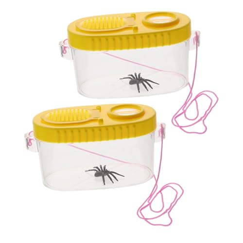 HONITANO 2 Stück Insektenbetrachter Drinnen Netz Zu Fangen Für Futterversorgung Tragbare Boxen Vergrößerungskästchen Fütterungszubehör Multifunktionsboxen Tragbare Behälter Plastik Yellow HONITANO 2 Stück Insektenbetrachter Drinnen Netz Zu Fangen Für Futterversorgung Tragbare Boxen Vergrößerungskästchen Fütterungszubehör Multifunktionsboxen Tragbare Behälter Plastik Yellow von HONITANO