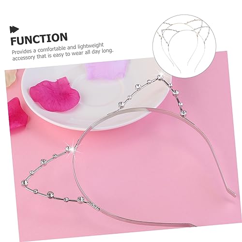 HONITANO 2 Stück Katzenohren Haarreif mit Funkelnden Strasssteinen Modisches Party Accessoire für Frauen Eleganter Stirnband für Halloween Cat Cosplay Gold und Silber Bequem und Langlebig HONITANO 2 Stück Katzenohren Haarreif mit Funkelnden Strasssteinen Modisches Party Accessoire für Frauen Eleganter Stirnband für Halloween Cat Cosplay Gold und Silber Bequem und Langlebig von HONITANO