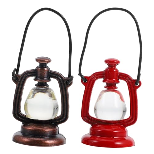 HONITANO 2 Stück Kerosenlampen für Puppenhaus Vintage Beleuchtung für Mikroszenen Handgefertigtes Detailreiche Nachbildung für Puppenzubehör HONITANO 2 Stück Kerosenlampen für Puppenhaus Vintage Beleuchtung für Mikroszenen Handgefertigtes Detailreiche Nachbildung für Puppenzubehör von HONITANO