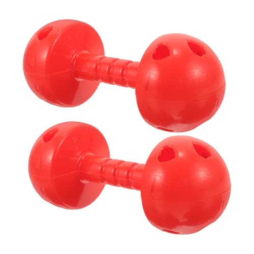 HONITANO 2 Stück Kinderhantel Turnen wichtelkinder Outdoor spielsachen Spiele Outdoor für Toys Babys interaktive Kindergewichte Hantel Plastik rot von HONITANO