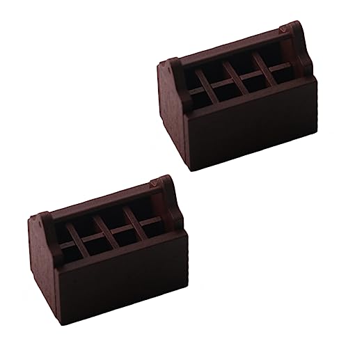 HONITANO 2 Stück Kleine Werkzeugkiste Bauernmöbel Artikel Mini-zubehör Mini -Toolbox Werkzeugkoffer Fotografie-Requisiten Mini-Toolbox-Modell Mini- - Mini-hausbedarf Coffee Holz von HONITANO