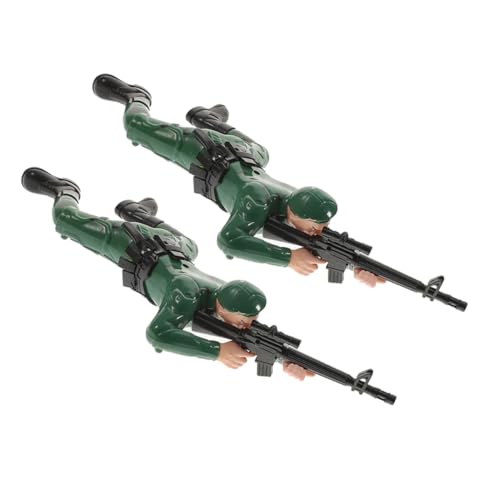 HONITANO 2 Stück Krabbelnde Soldaten Pädagogische Army Action Figuren für Jungen Plastik Krabbelspielzeug Koordination und Interaktion für Kleinkinder mit Einzigartigem Design von HONITANO