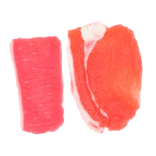 HONITANO 2 Stück Künstliches Schweinefleisch Modell Simulation Schweinefleischscheiben Fotorealistische Deko Requisite für Küche Fotografie und Haushaltsspielzeug HONITANO 2 Stück Künstliches Schweinefleisch Modell Simulation Schweinefleischscheiben Fotorealistische Deko Requisite für Küche Fotografie und Haushaltsspielzeug von HONITANO