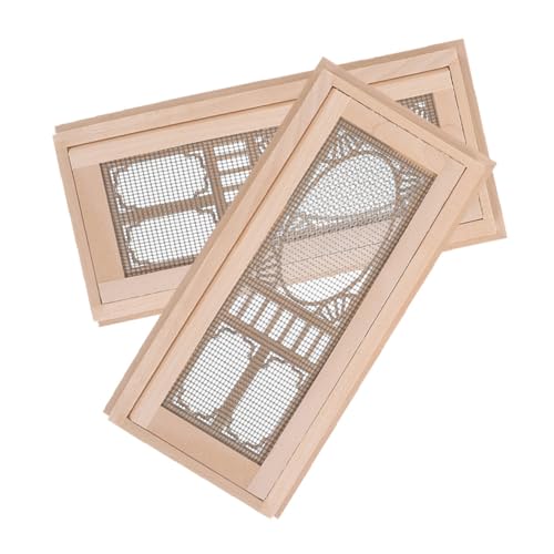 HONITANO 2 Stück Maßstab Realistische DIY Holz Fliegengittertüren Detailreiche Möbeldekoration für Kinderzimmer und Puppenhäuser von HONITANO