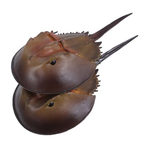 HONITANO 2 Stück Meereslebewesen Dekoration Krabbenfigur Meerestierspielzeug Krabbenstatue Spielzeugkrabbe Meerestierfiguren Kleine Krabbenfiguren Künstliche Krabben von HONITANO