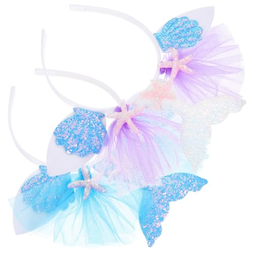 HONITANO 2 Stück Meerjungfrau Muschel Haarreif Bunter Perlen Haarschmuck für Halloween Karneval Fasching Party Damen Mädchen HONITANO 2 Stück Meerjungfrau Muschel Haarreif Bunter Perlen Haarschmuck für Halloween Karneval Fasching Party Damen Mädchen von HONITANO