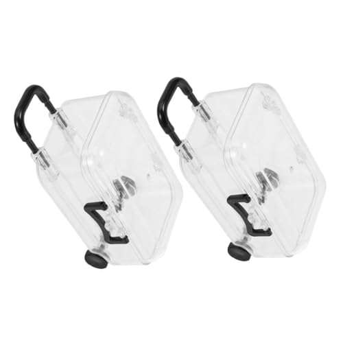 HONITANO 2 Stück Mini -Kleidung Aufbewahrungsbox Mini-puppenhaus-zubehör Mini-Koffer Mini-gepäck-partygeschenk Mini-puppenhauszubehör Minikoffer Für Puppen Plastik Transparent von HONITANO