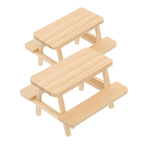 HONITANO 2 Stück Mini-Tisch und Stuhl aus einem Stück holzspielzeug puppenmöbel Tischset für Puppenhaus miniaturmöbel Mini-Puppenhausmöbel Lärm Puppenhaus-Möbeltisch Mini-Picknicktisch HONITANO 2 Stück Mini-Tisch und Stuhl aus einem Stück holzspielzeug puppenmöbel Tischset für Puppenhaus miniaturmöbel Mini-Puppenhausmöbel Lärm Puppenhaus-Möbeltisch Mini-Picknicktisch von HONITANO
