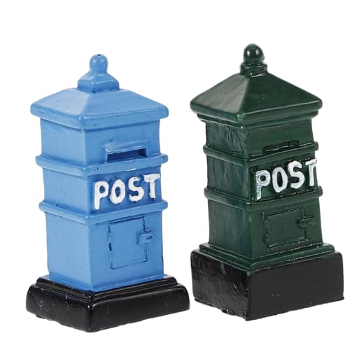 HONITANO 2 Stück Miniatur Briefkasten Modell Europäischer Vintage Stil Farbige Mini Postkasten Dekoration für Puppenhaus Sandtisch Landschaft und DIY Mikro landschaftsbau HONITANO 2 Stück Miniatur Briefkasten Modell Europäischer Vintage Stil Farbige Mini Postkasten Dekoration für Puppenhaus Sandtisch Landschaft und DIY Mikro landschaftsbau von HONITANO