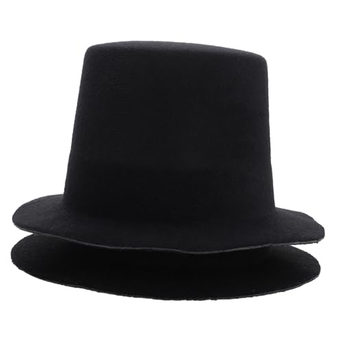 HONITANO 2 Stück Miniatur Mini Top Hat aus Eva Stoff DIY Puppenhut Bastelzubehör Schwarz Retro Stil Langlebig Dekorativ HONITANO 2 Stück Miniatur Mini Top Hat aus Eva Stoff DIY Puppenhut Bastelzubehör Schwarz Retro Stil Langlebig Dekorativ von HONITANO